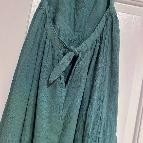 Free People Tie Neck Backless dusty turquoise dress - size S - Picture 5 of 6
